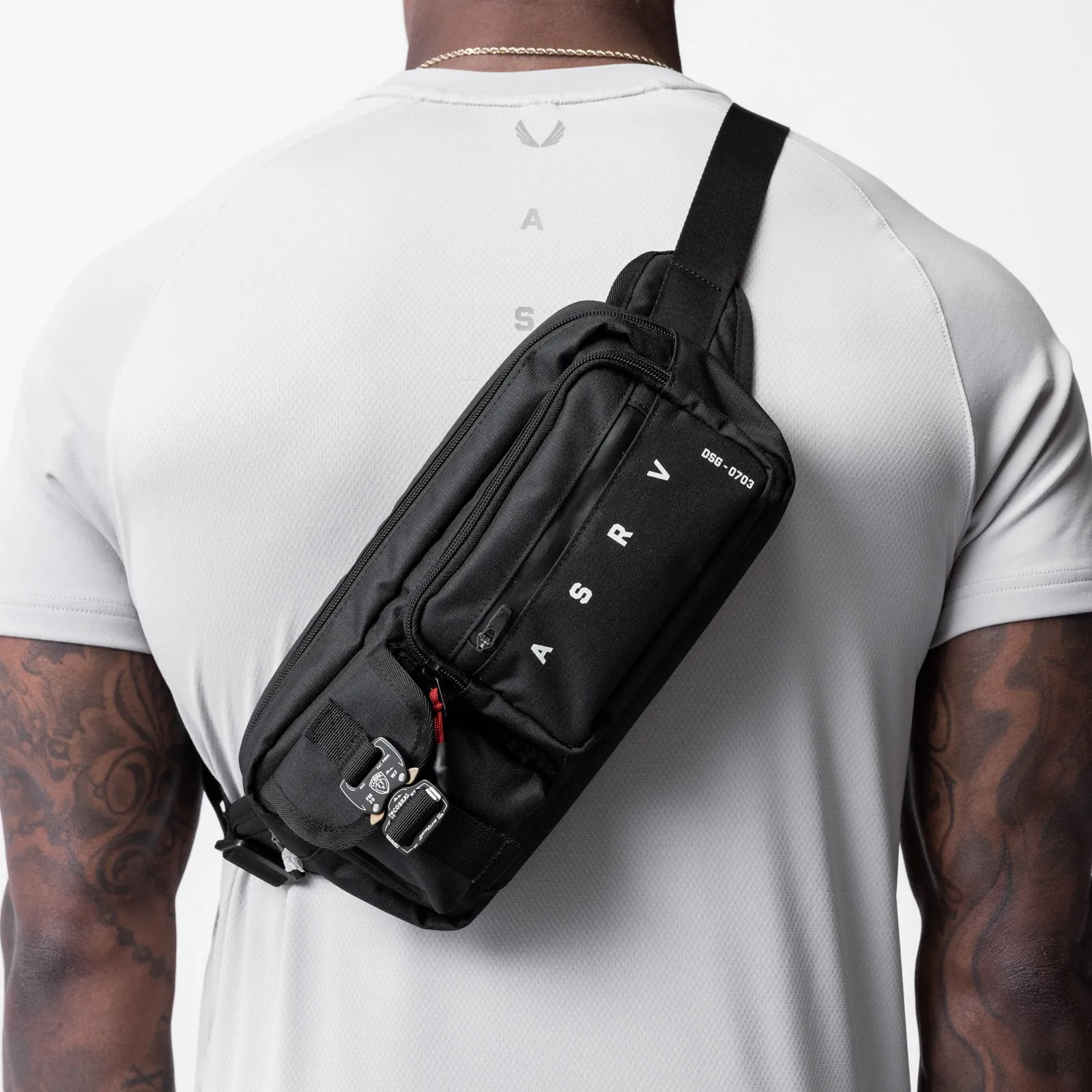 0703. Cordura® Tech Crossbody Pack - Black