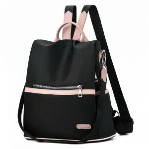 2021 Casual Oxford Backpack Women Black Waterproof Nylon School Bags for Teenage Girls High Quality Fashion Travel Tote Packbag