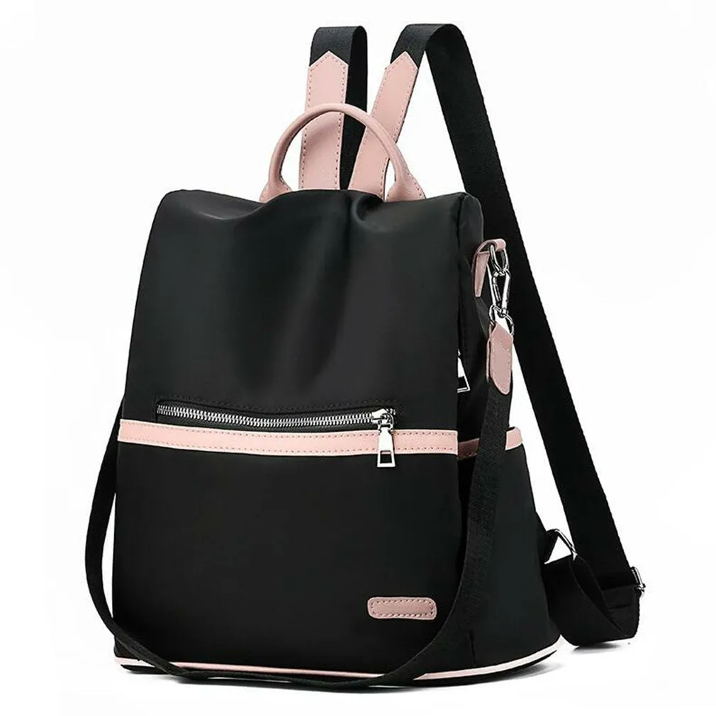 2021 Casual Oxford Backpack Women Black Waterproof Nylon School Bags for Teenage Girls High Quality Fashion Travel Tote Packbag