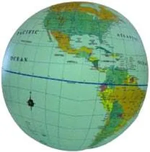 30cm Inflatable Political Globe by ITM