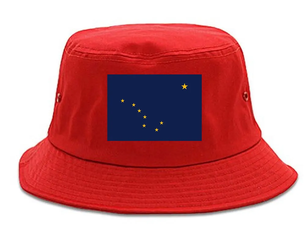 Alaska State Flag AK Chest Mens Bucket Hat