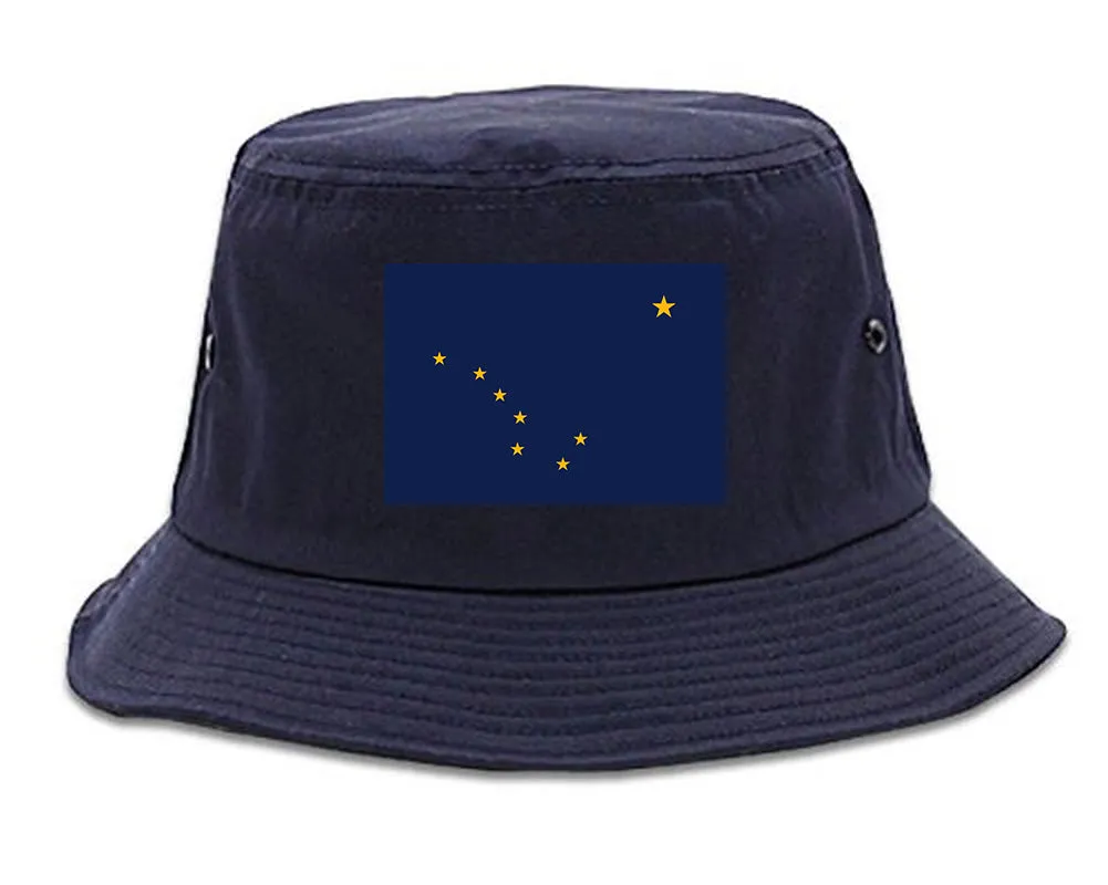 Alaska State Flag AK Chest Mens Bucket Hat