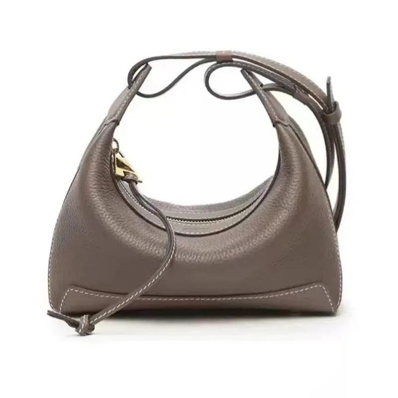 Amozae- Real Leather Bag Crossbody Bag Chic Shoulder Bag All Match Retro Luxury Design Ladies Female Bag