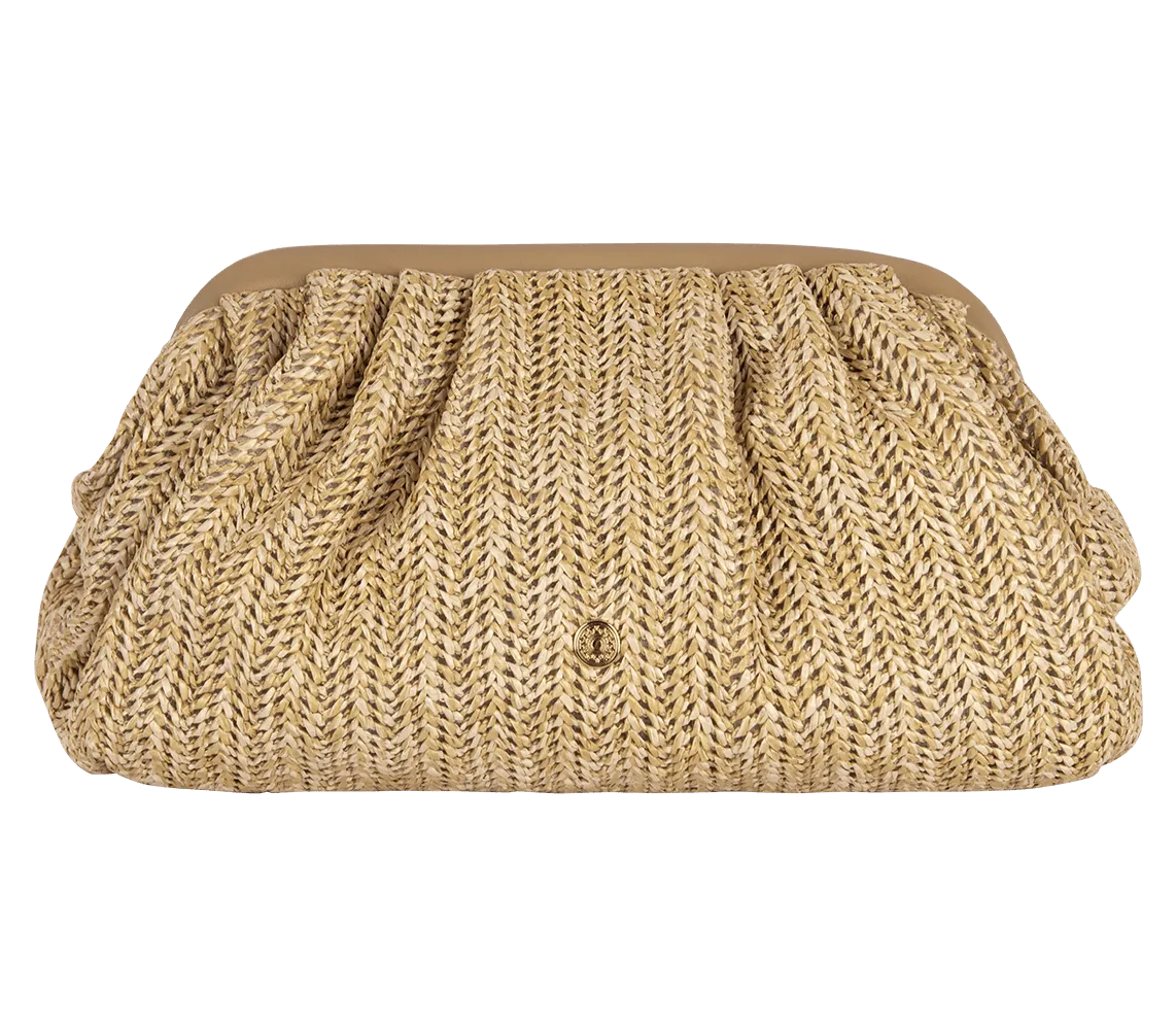 Anafi Raffia Straw Clutch