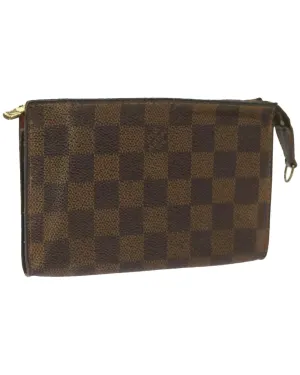 Authentic Damier Ebene Marais Pouch with LV Logo