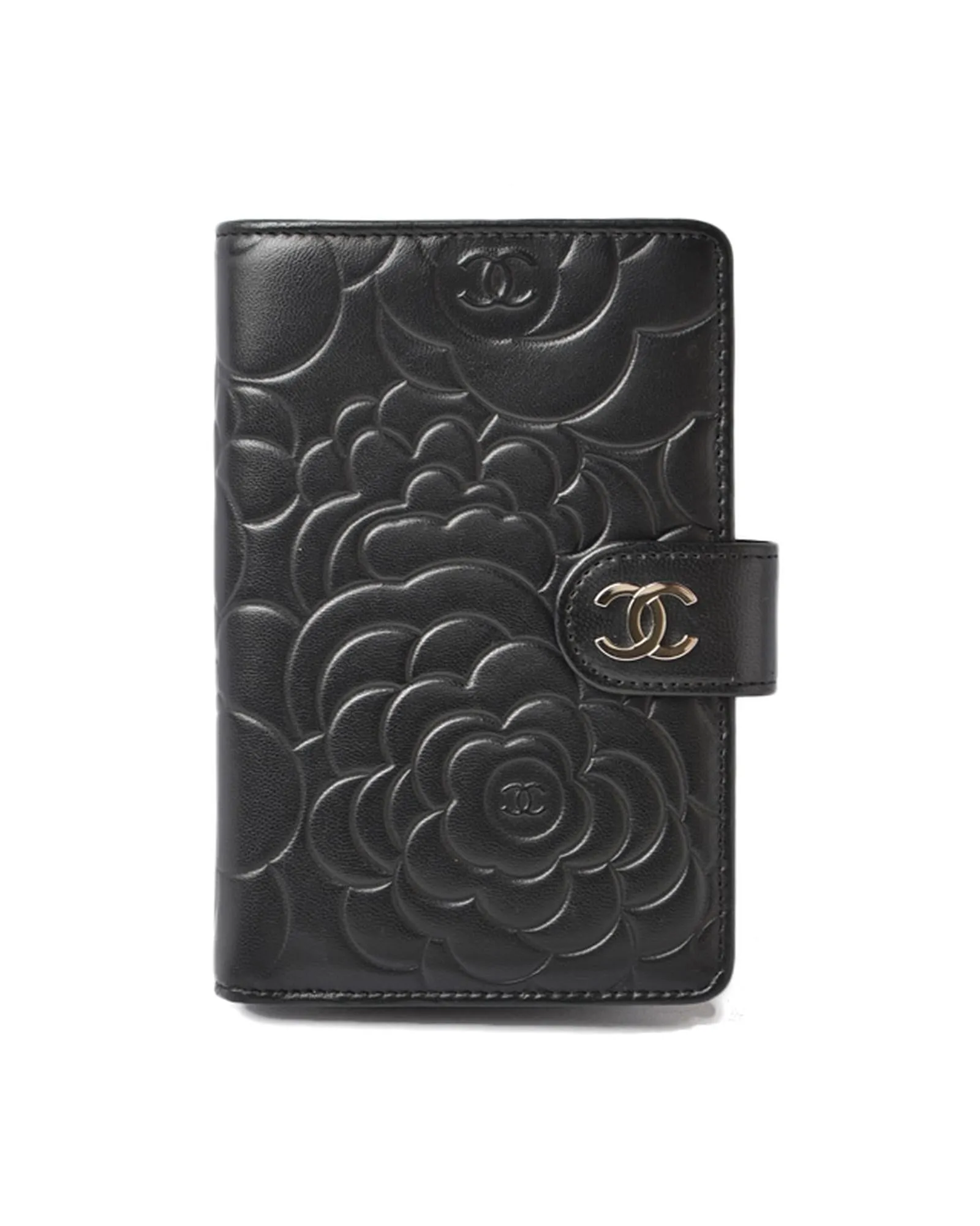 Authentic Leather Folding Wallet in Black/Silver by LuxUness