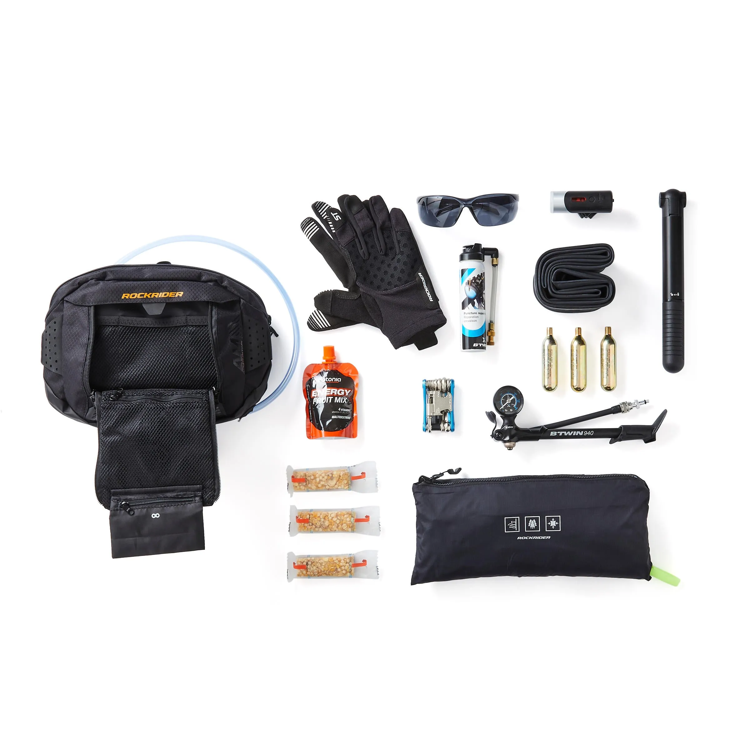 Belt bag with hydration system Rockrider MTB All Mountain, black