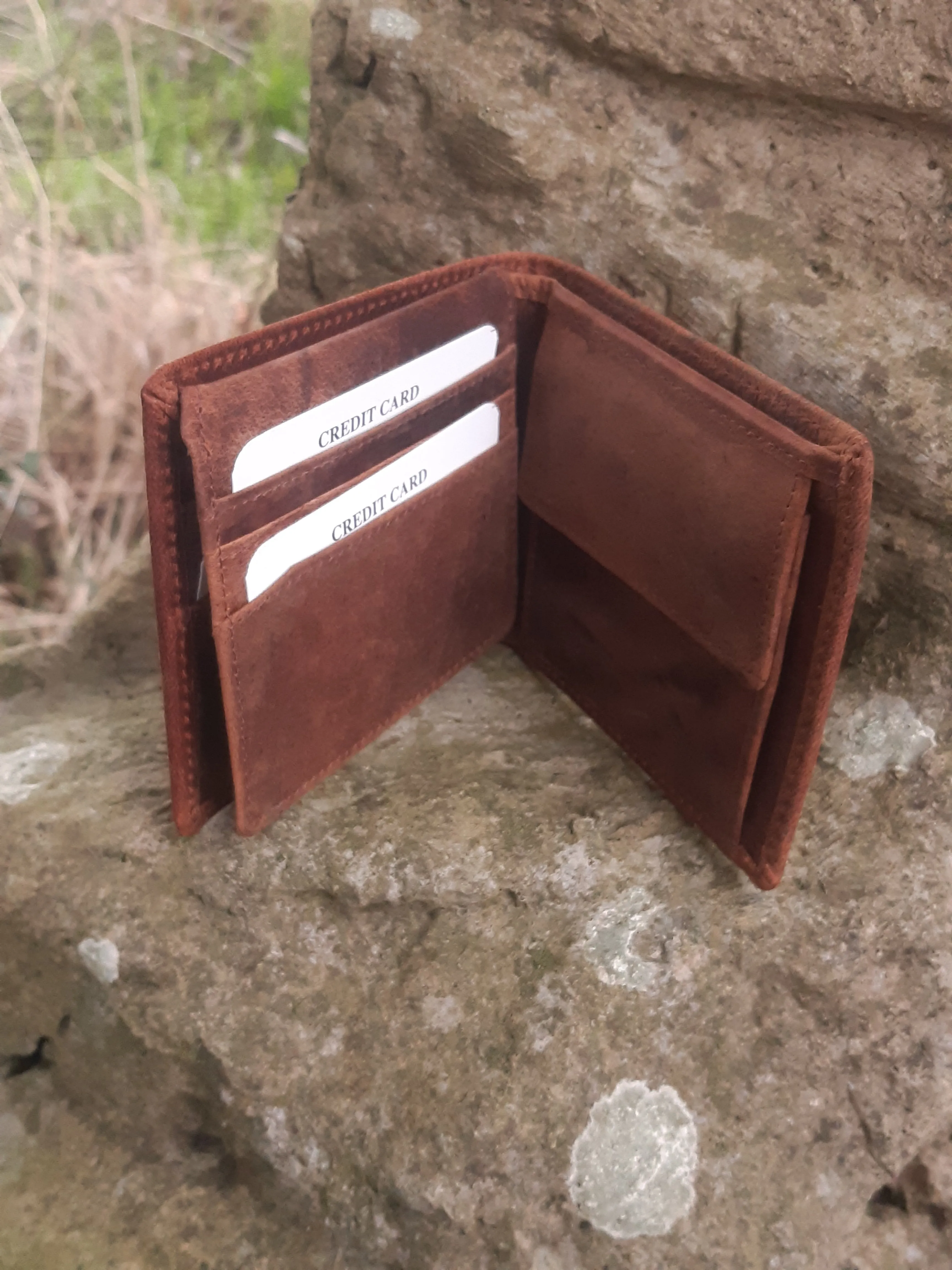 BENJAMIN - Hunter Leather RFID Wallet With Coin Pouch 022