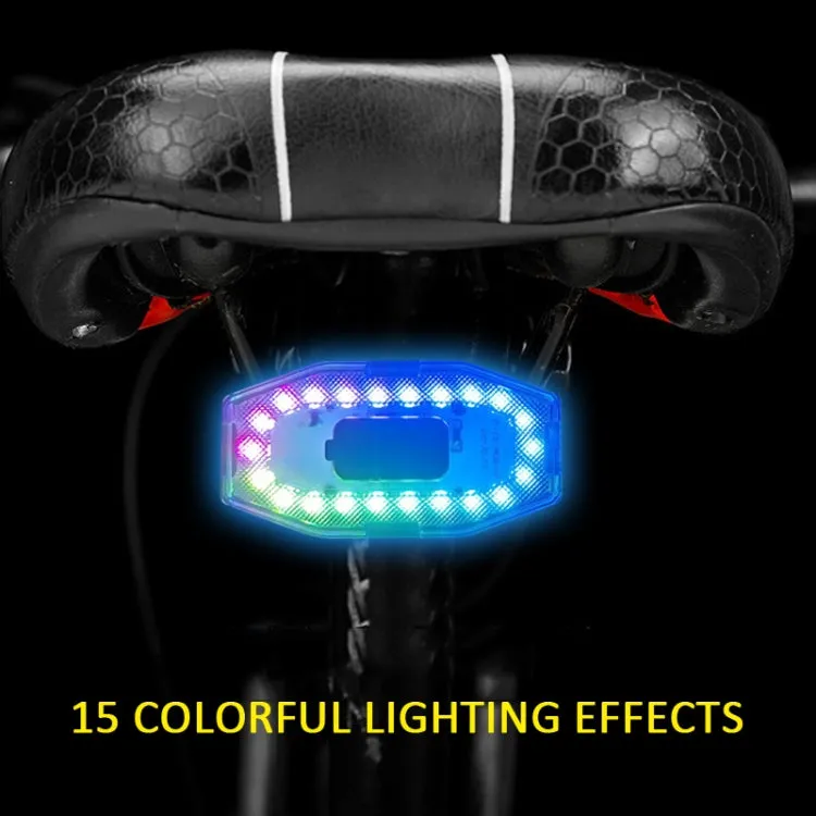 BF-911 Rechargeable 60 Lumen Colorful Light Bicycle Bike Tail Light Helmet Warning Light