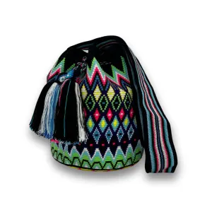 Black Rainbow Crossbody Mochila