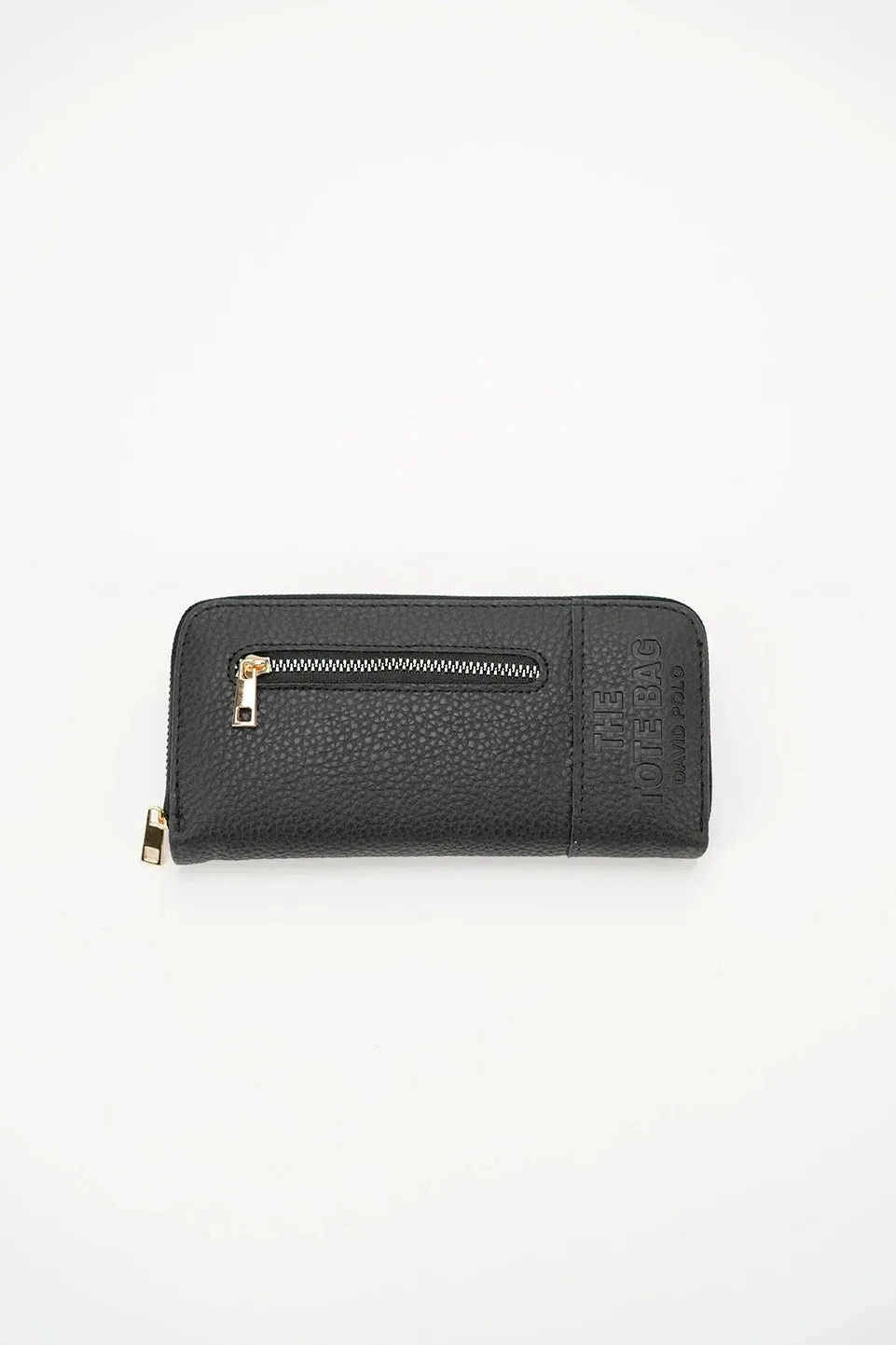 Black Wallet With Zipper Design