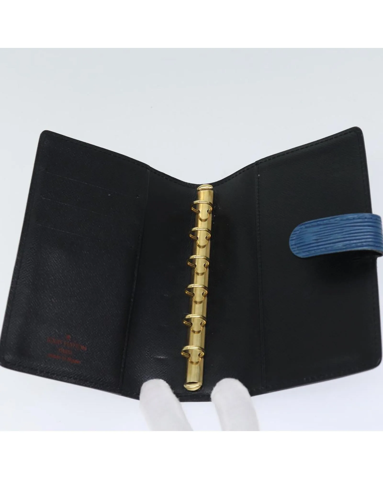 Blue Epi Leather Day Planner Cover with Button Clasp - Authentic LV Auth