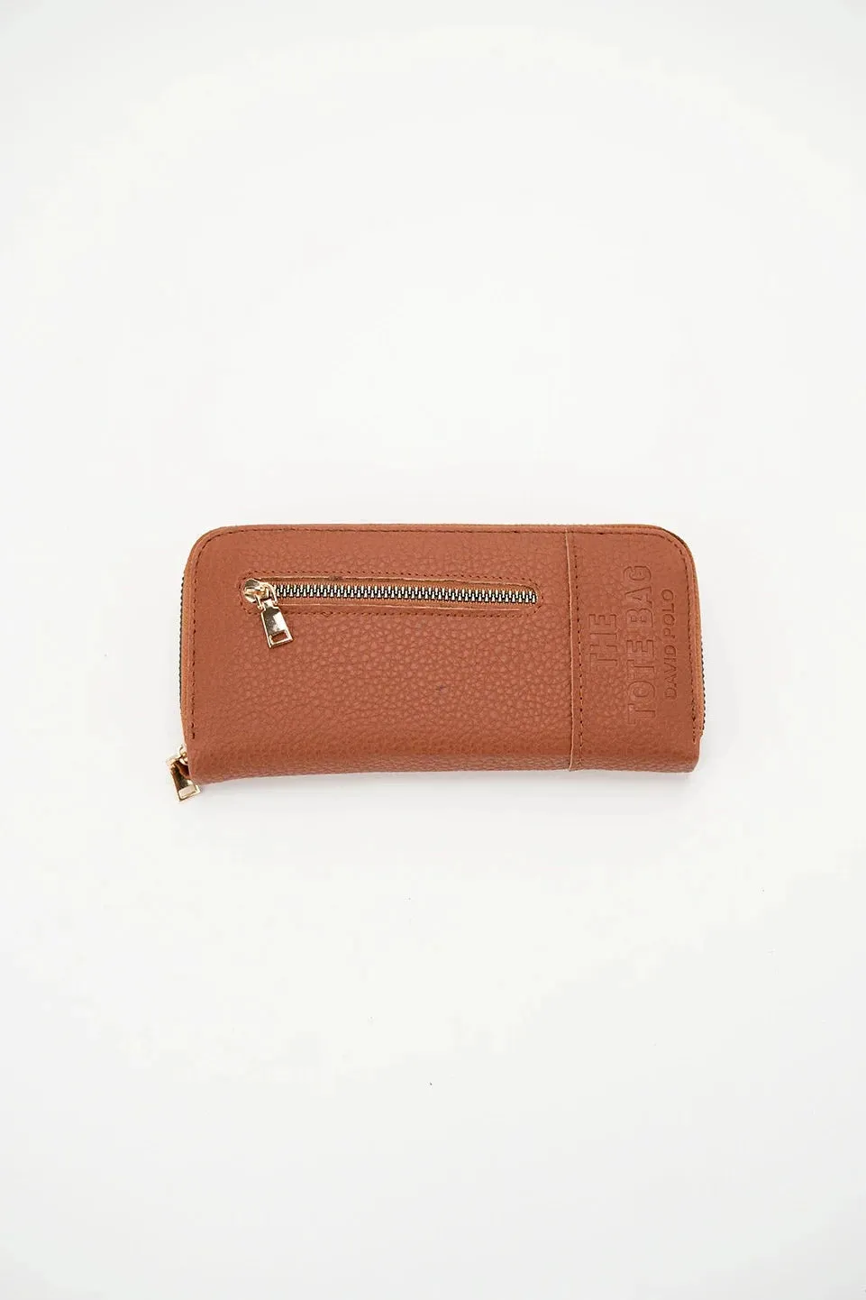 Brown Wallet With Zipper Design