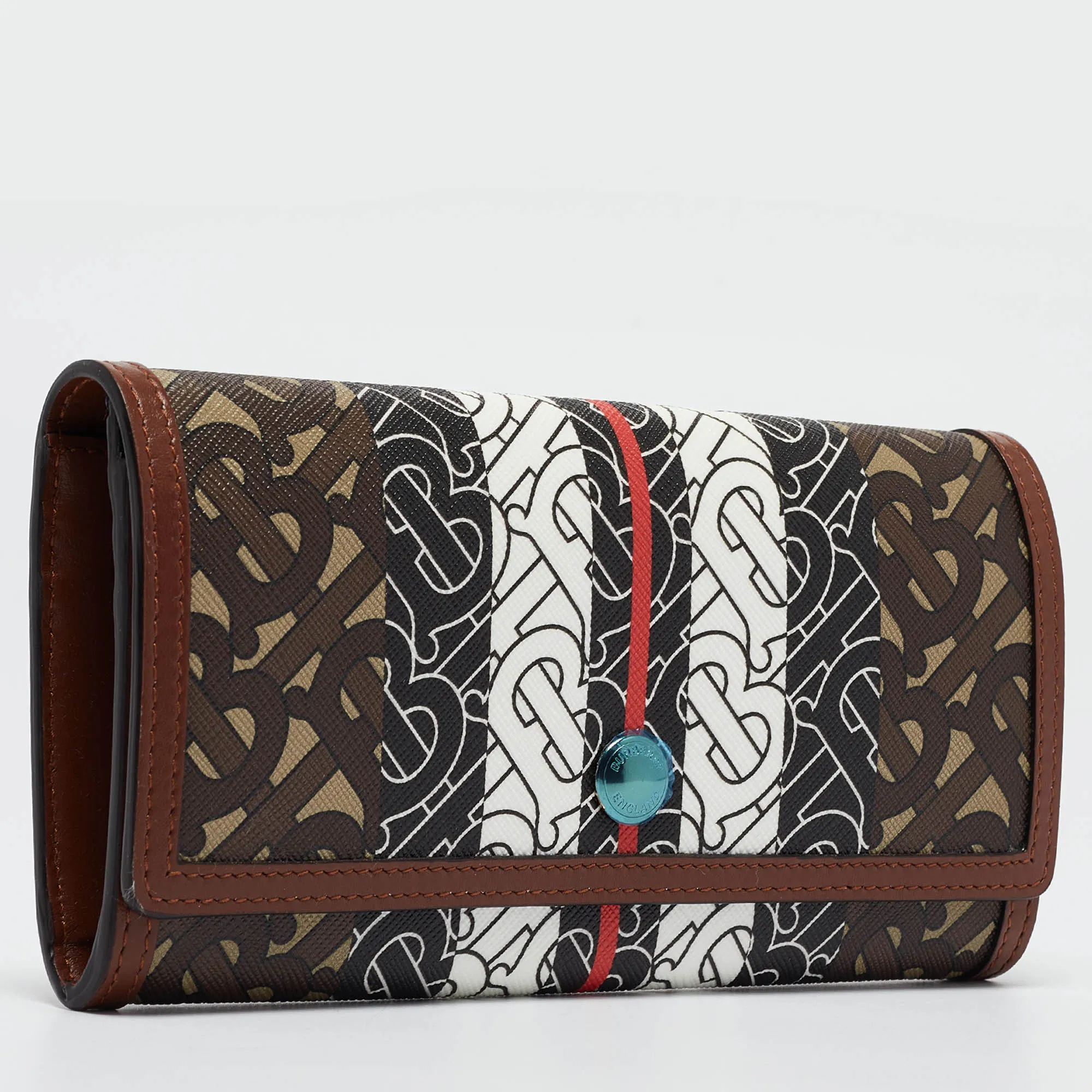 BURBERRY Multicolor TB Print Coated Canvas and Leather Continental Wallet