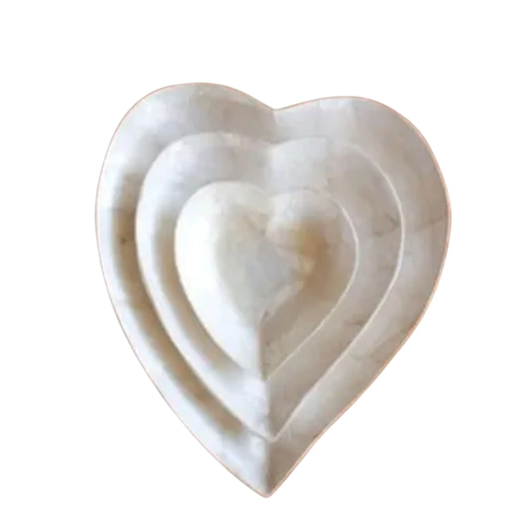 Capiz Heart Shape Plate Set (3pc)