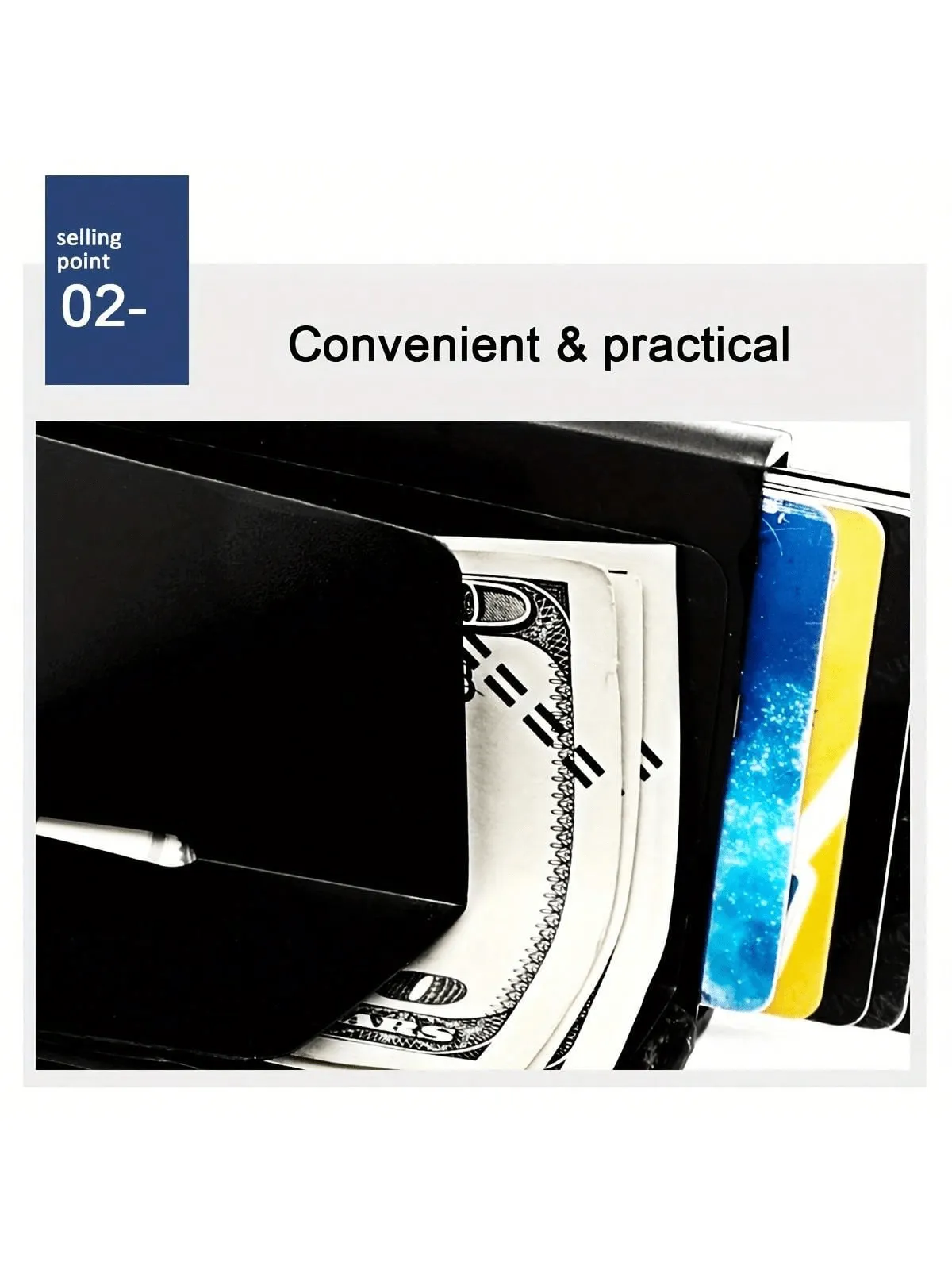 Carbon Fiber Credit Card Holder Wallet Men Rfid Smart Metal  Minimalist Wallet Small Black Purse Metal Wallet