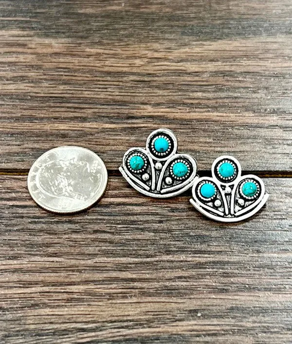 Chevy Turquoise Cluster Earrings