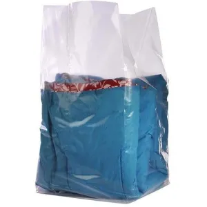 Clear Gusseted Poly Bags. 12 x 10 x 24 x 1.5 mil