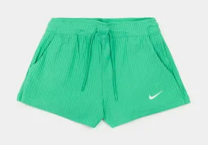 Club Rib Jersey Womens Shorts (Green)