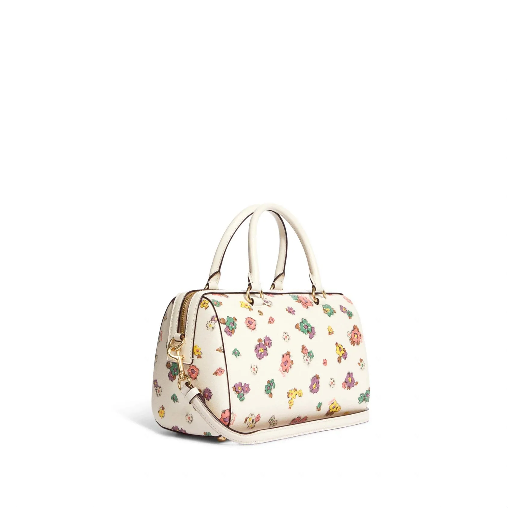 Coach Rowan Satchel With Spaced Floral Field Print