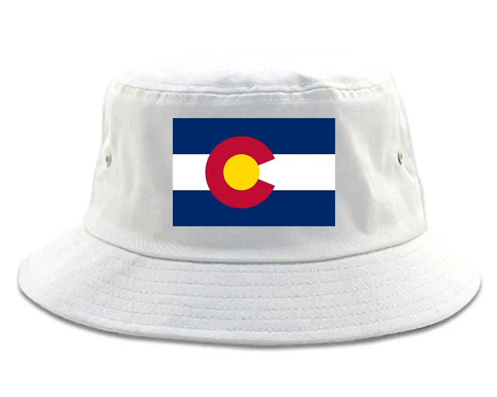 Colorado State Flag CO Chest Mens Bucket Hat