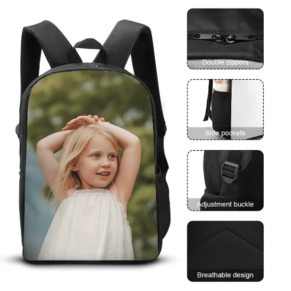 Custom Photo School Backpack, Back To School Gifts for kids, Picture Backpacks