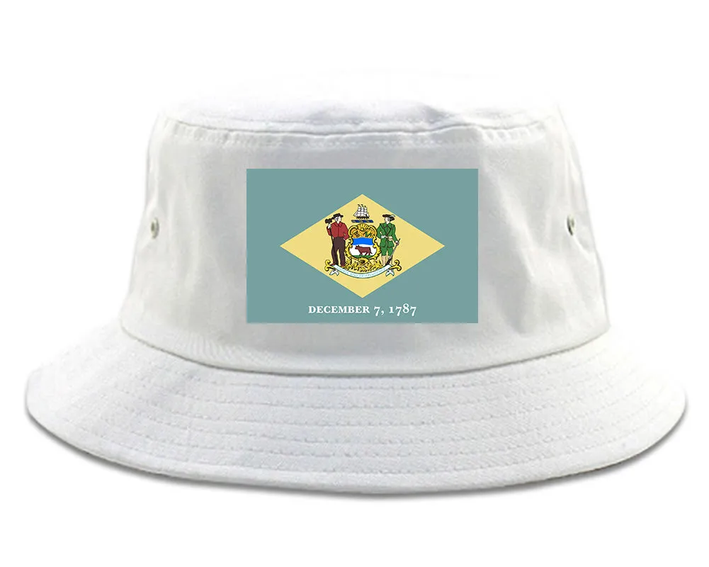 Delaware State Flag DE 1787 Chest Mens Bucket Hat