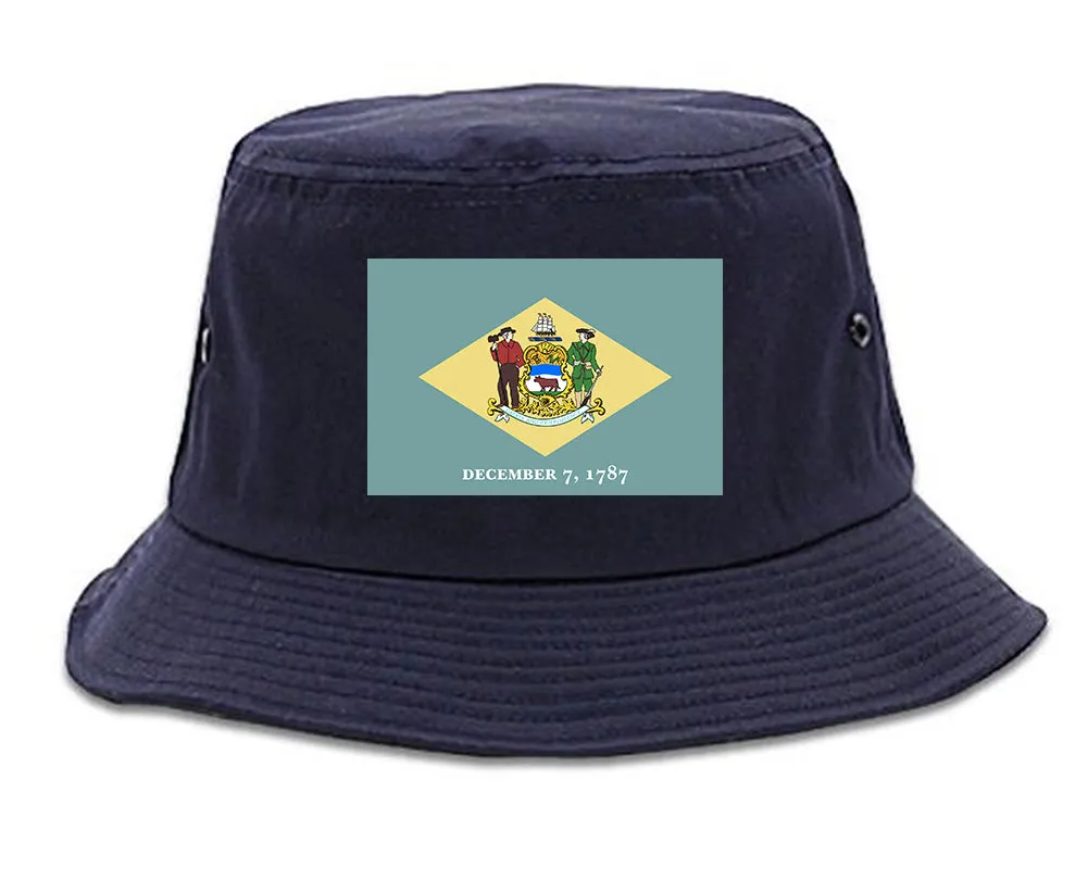 Delaware State Flag DE 1787 Chest Mens Bucket Hat