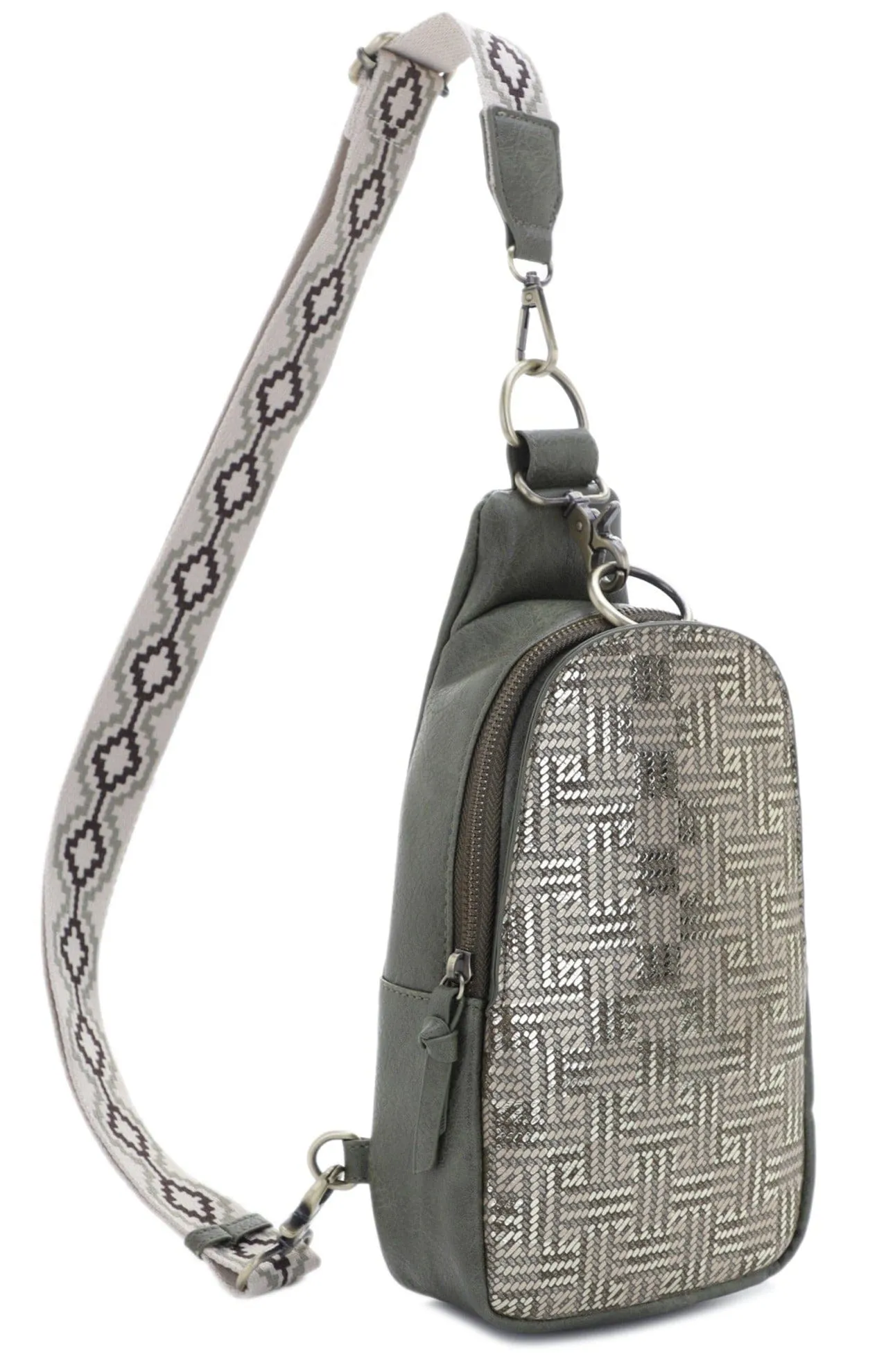 EJ25016-6 Laurie Metallic Sling Bag With Guitar Strap