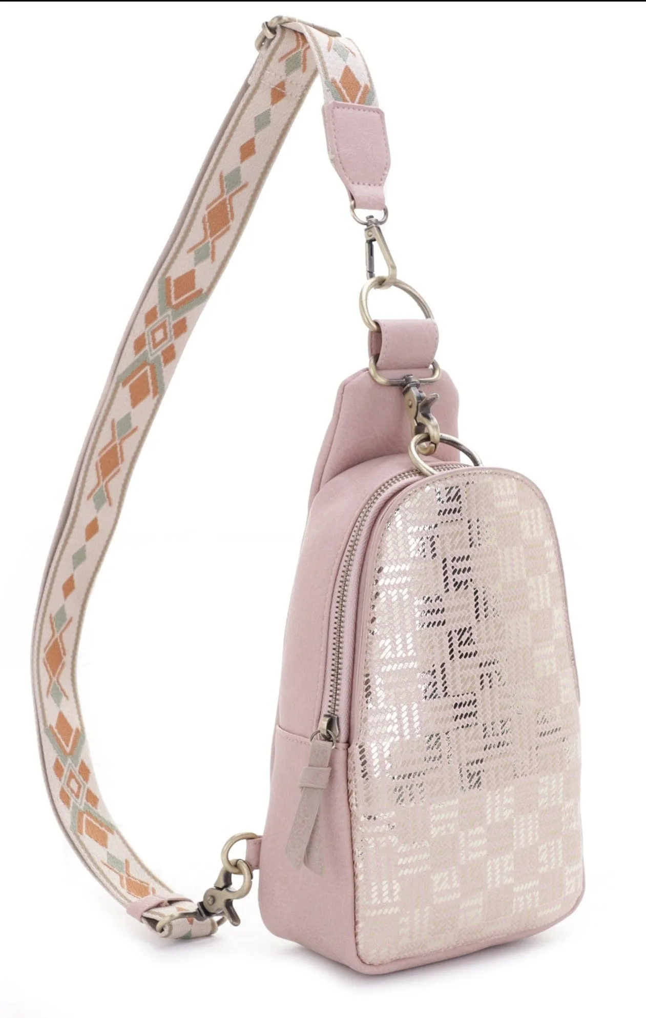 EJ25016-6 Laurie Metallic Sling Bag With Guitar Strap