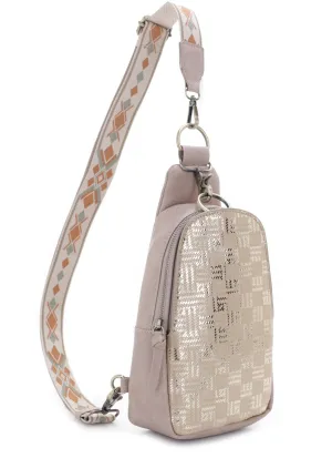 EJ25016-6 Laurie Metallic Sling Bag With Guitar Strap