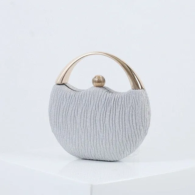 Elegant Round Shoulder Luxury Wedding Women Clutch