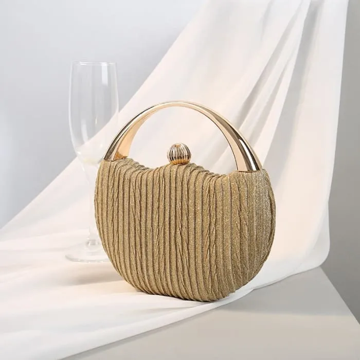 Elegant Round Shoulder Luxury Wedding Women Clutch