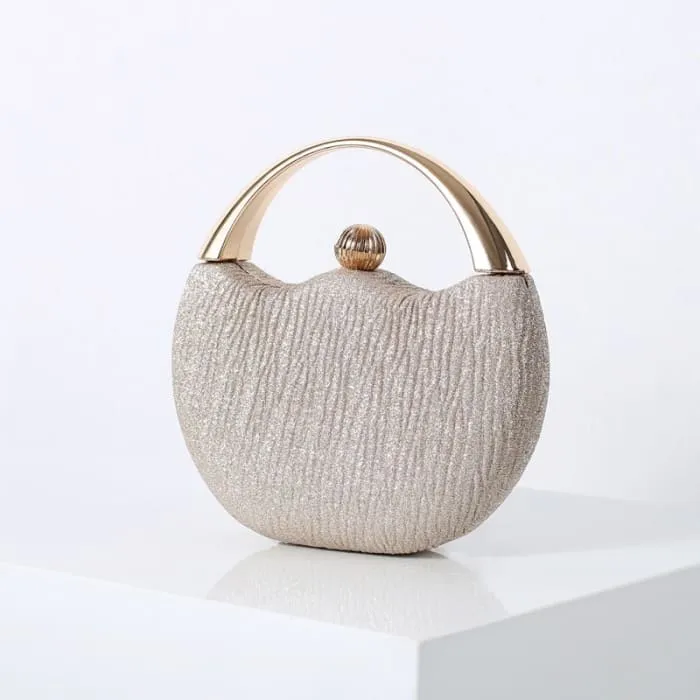 Elegant Round Shoulder Luxury Wedding Women Clutch