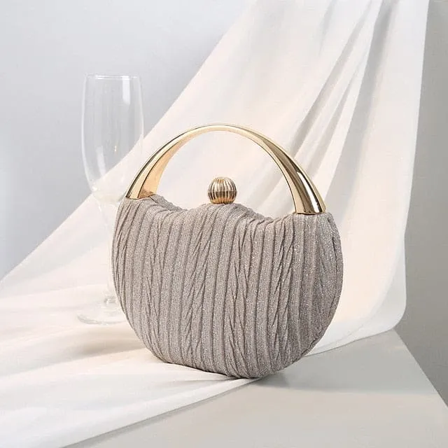 Elegant Round Shoulder Luxury Wedding Women Clutch