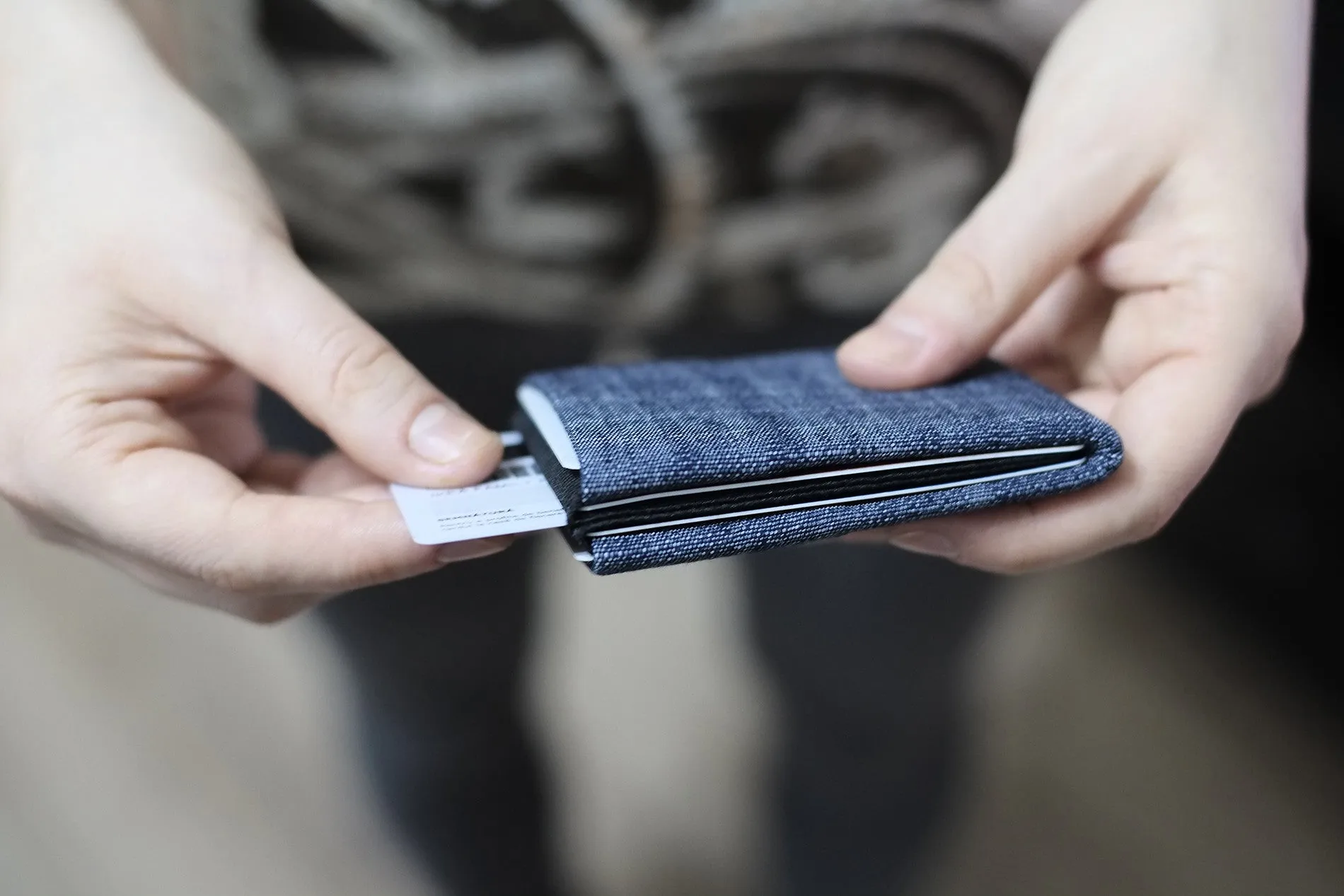 Experience the Perfect Balance of Sustainability and Style with Our Vegan Denim Minimalist Wallets -  NO RFID protection