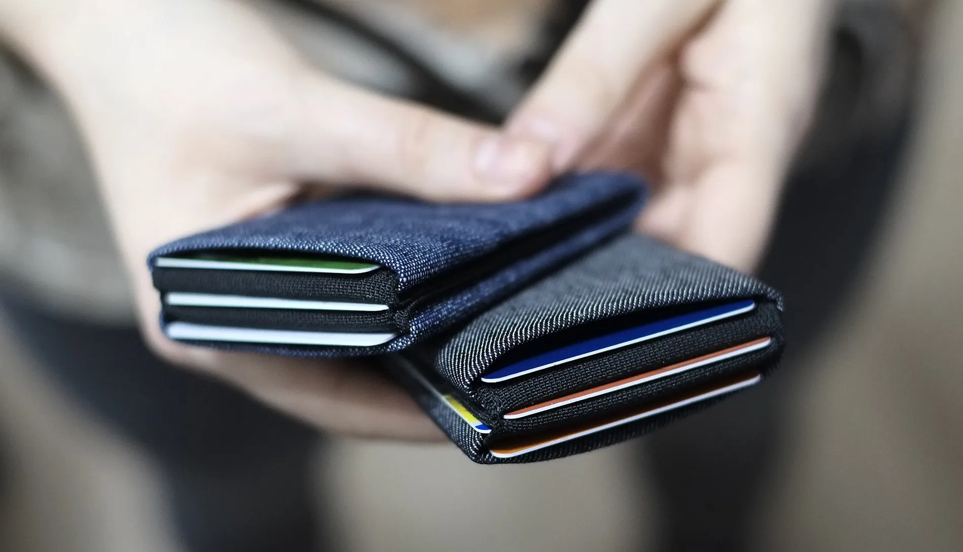 Experience the Perfect Balance of Sustainability and Style with Our Vegan Denim Minimalist Wallets -  NO RFID protection