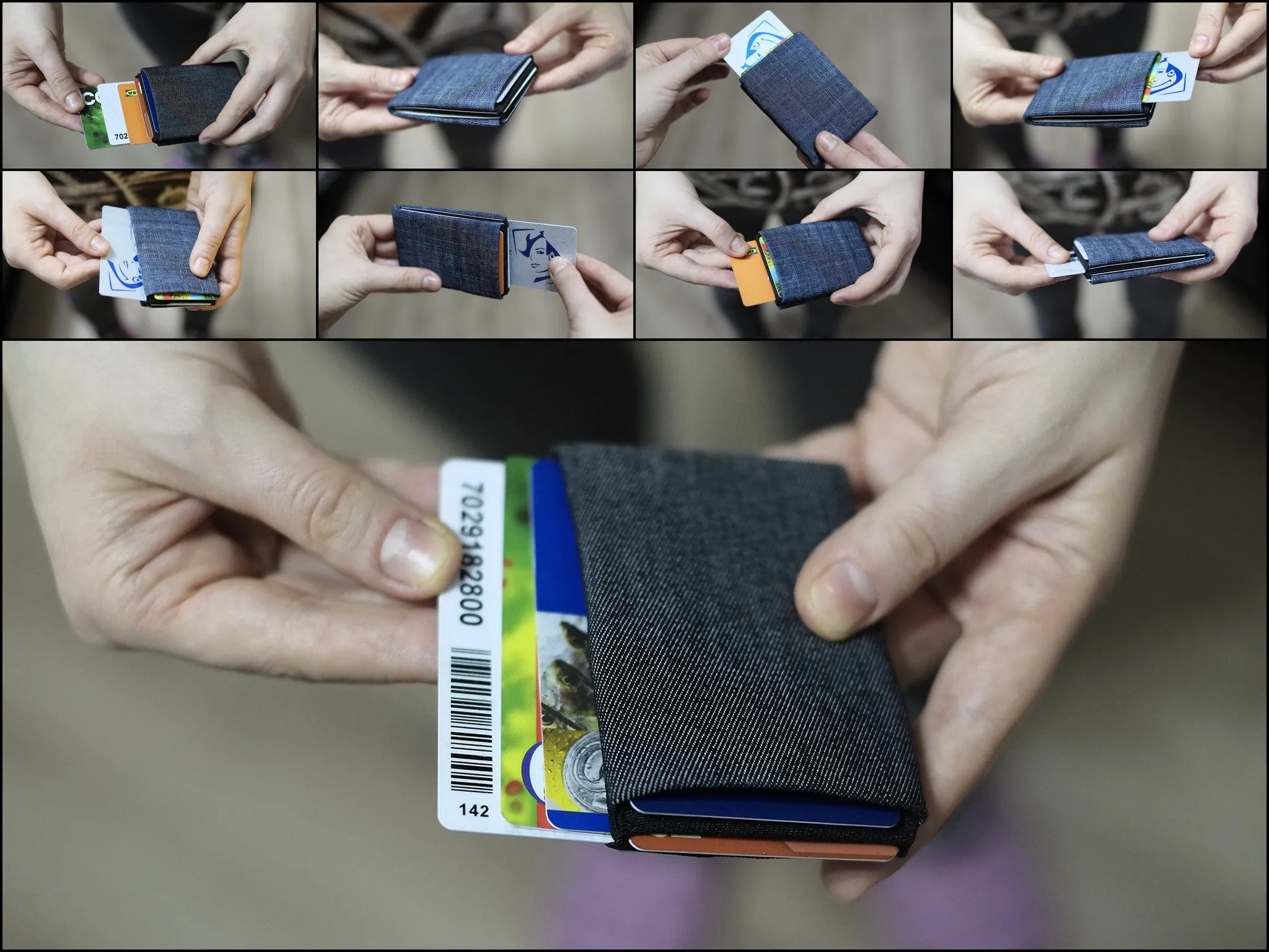 Experience the Perfect Balance of Sustainability and Style with Our Vegan Denim Minimalist Wallets -  NO RFID protection