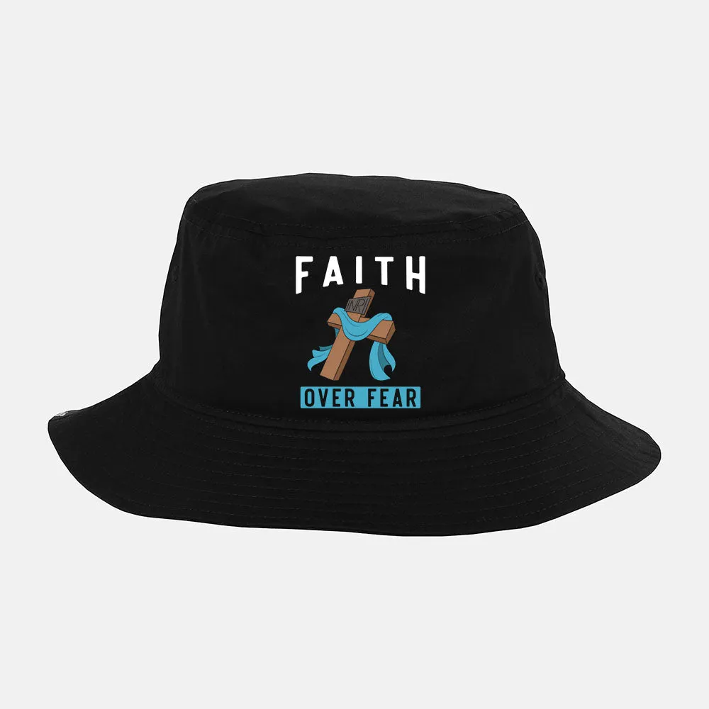 Faith Over Fear Christian Prayer Jesus Devotee Jesus Bucket Hat