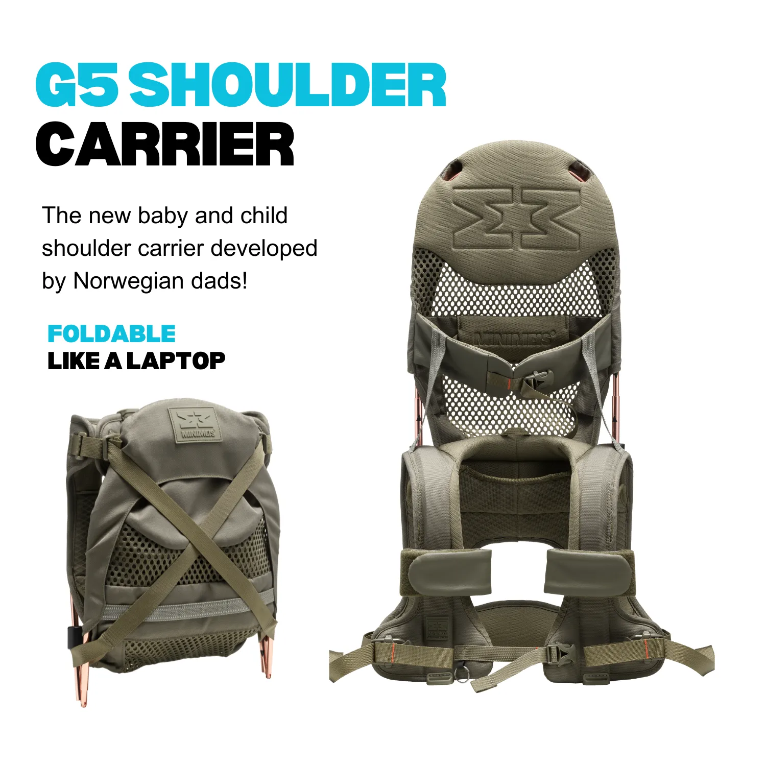 G5 Lightweight Child Shoulder Carrier Olive Green