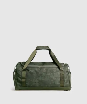 Gymshark Small Everyday Print Holdall - Winter Olive