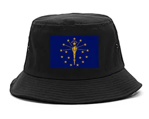 Indiana State Flag IN Chest Mens Bucket Hat