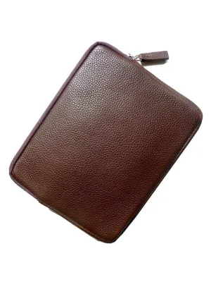 Ipad Case Pebble Grain Leather Chocolate