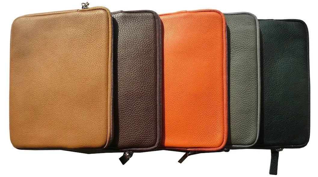 Ipad Case Pebble Grain Leather Chocolate