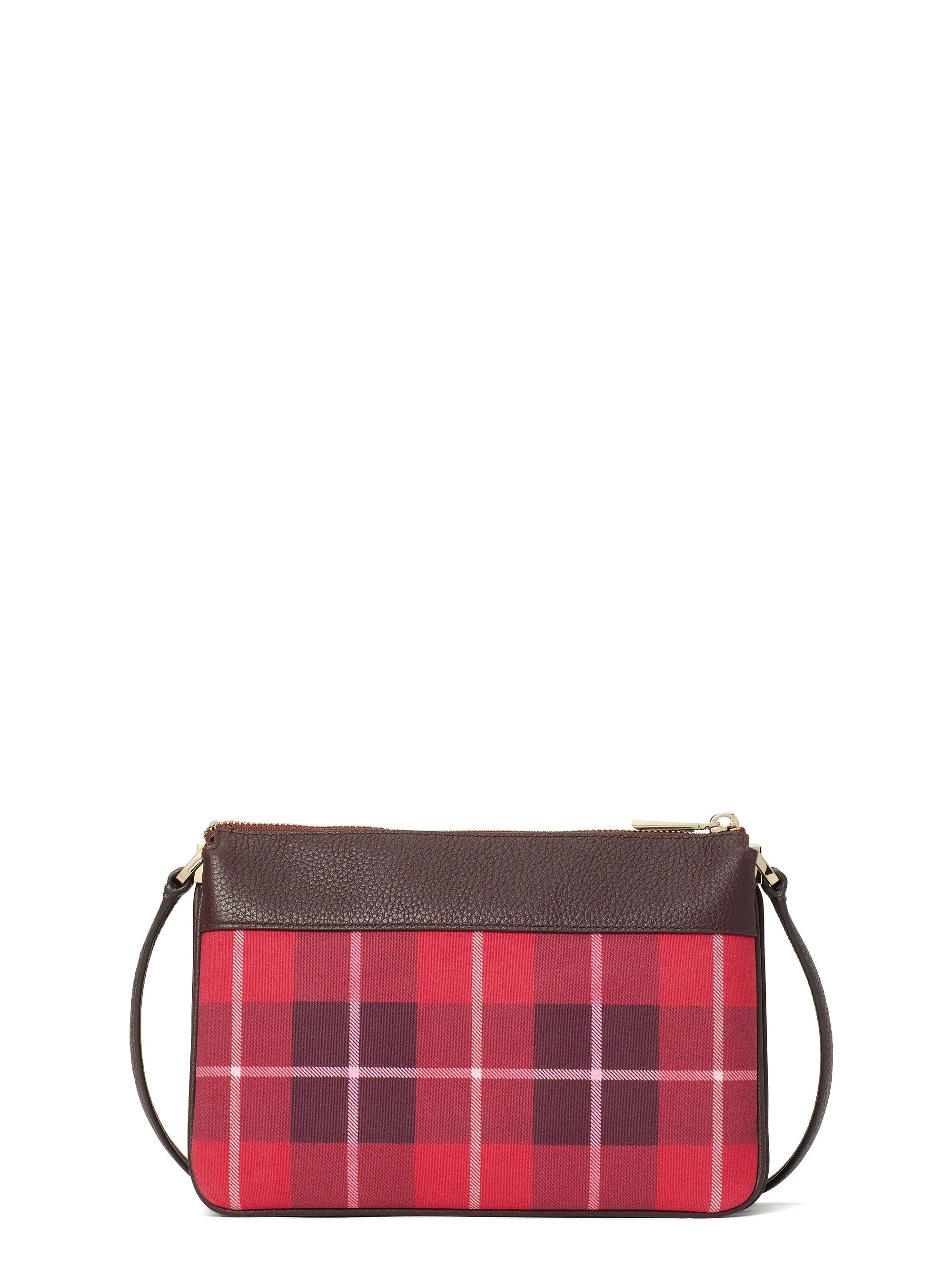 Kate Spade Leila Plaid Triple Gusset Crossbody