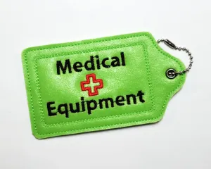 Lime Green Medical Equipment Luggage Tag