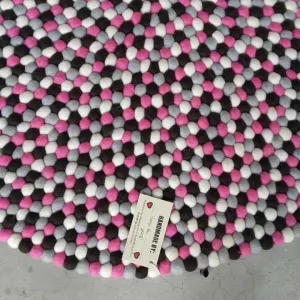 Liquorice Allsorts Felt Ball Rug