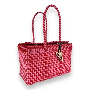 Maria Victoria | Medium Basket | Valentines Day Gift | Stairs Pink and Red Collection