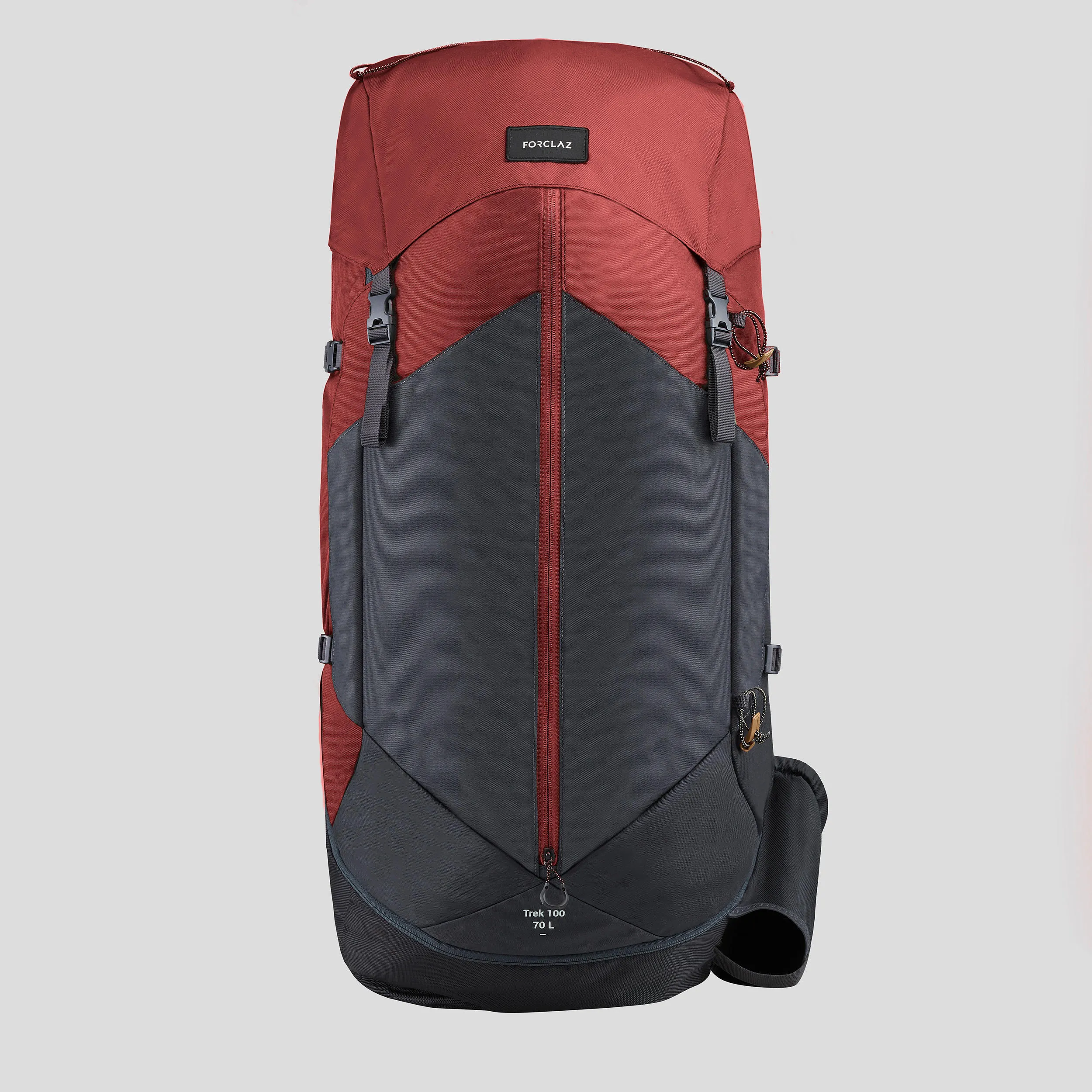 Men's tourist backpack 70 l Forclaz EasyFit MT100, red/gray