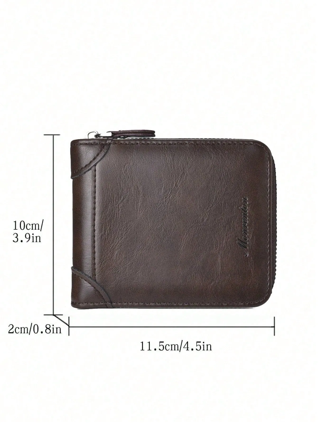 Men's Vintage Short Zipper Wallet Card Holder Coin Purse For Youthful Men